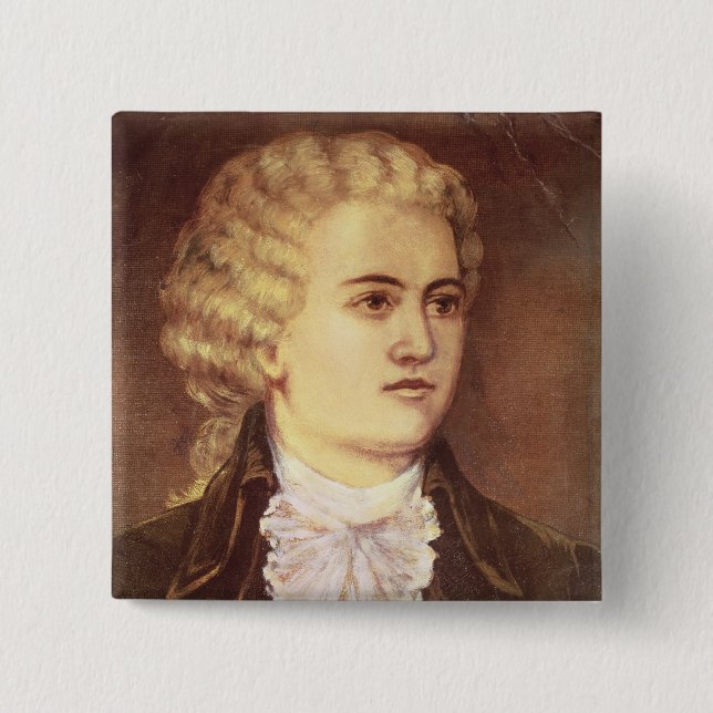 Wolfgang Amadeus Mozart während sein bleibe Button (Vorderseite)