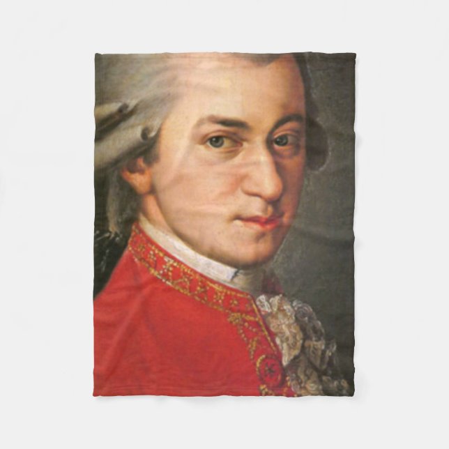 Wolfgang Mozart Fleecedecke (Vorderseite)