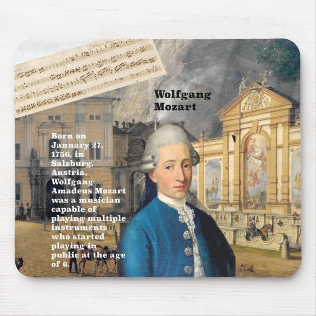 Wolfgang Mozart Mousepad (Vorne)