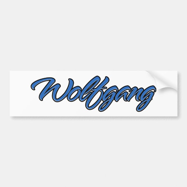 Wolfgang Name blue Aufkleber Sticker Autoaufkleber (Vorne)