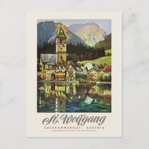 Wolfgang Salzkammergut Vintage Poster 1936 Postkarte