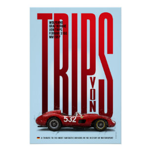 Wolfgang von Trips Tribute Ferrari 315S Poster
