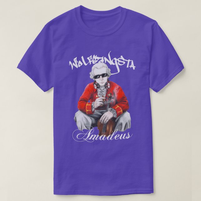 Wolfgangsta Amadeus weiße Schrift T-Shirt (Design vorne)