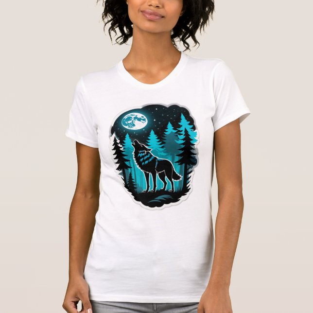 Wolfgeist des Waldlandes T-Shirt (Vorderseite)