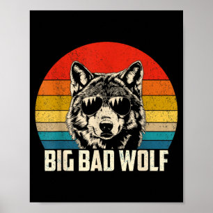 Wolfgeist groß und böser Wolf Wolfsrudel lustige W Poster