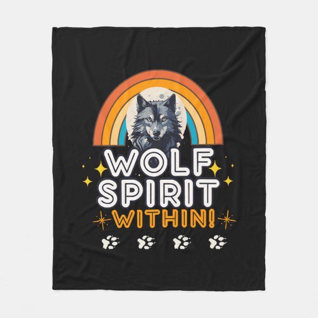Wolfgeist Innen Fleecedecke (Vorderseite)