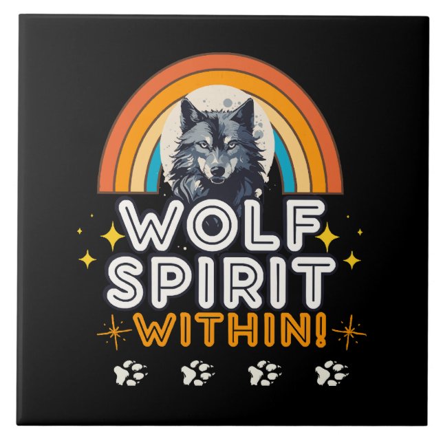 Wolfgeist Innen Fliese (Vorderseite)