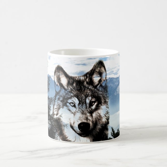 Wolfgesicht Tasse (Mittel)