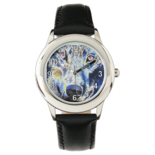 Wolfgesichtsfarbe Armbanduhr