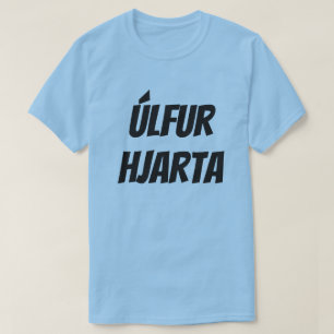 Wolfherz in isländischem (úlfur hjarta) Blau T-Shirt