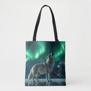 Wolfheulen unter dem Nordlicht