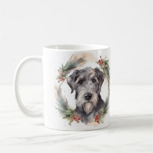 Wolfhound Christmas Wreath Festivals Kaffeetasse
