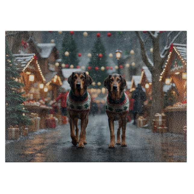 Wolfhound Dogs Christmas Snow Holiday Schneidebrett (Vorderseite)
