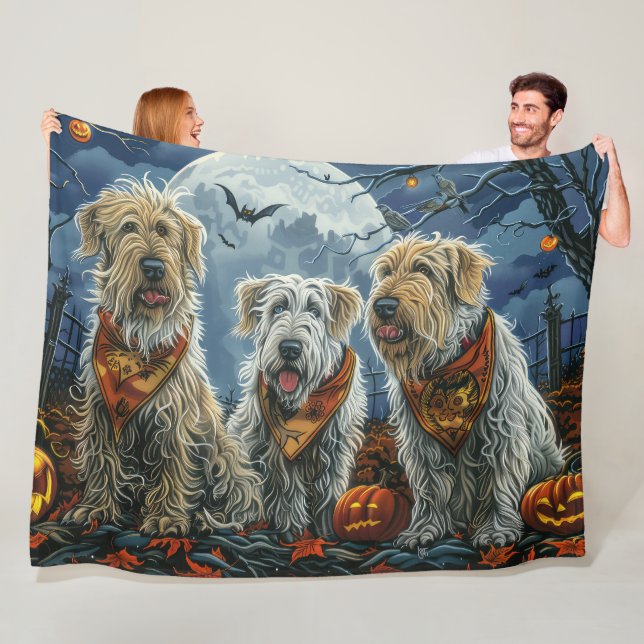 Wolfhound Halloween Spooky Fleecedecke (Beispiel)