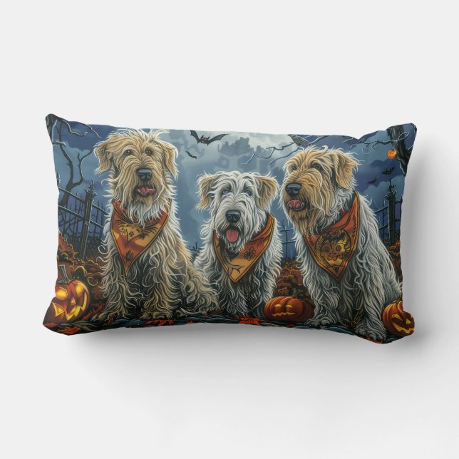 Wolfhound Halloween Spooky Lendenkissen (Rückseite)