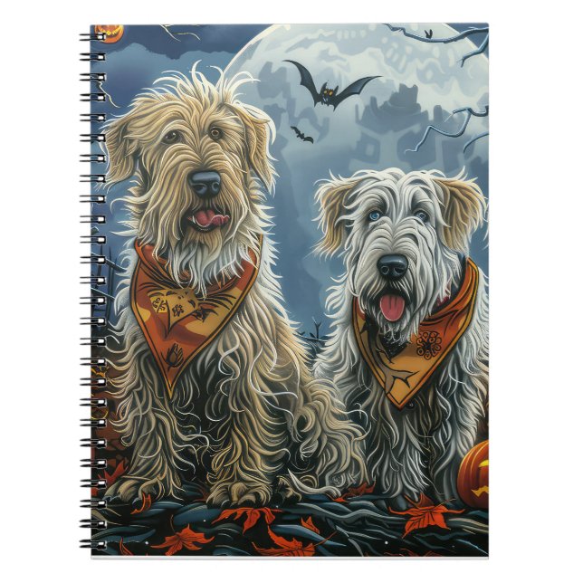 Wolfhound Halloween Spooky Notizblock (Vorderseite)