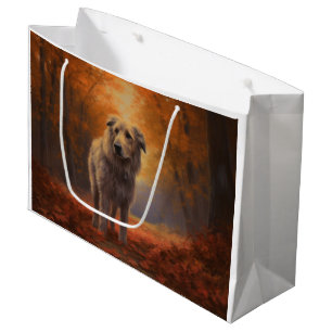 Wolfhound im Herbst Leaves Fall Inspiriert Große Geschenktüte