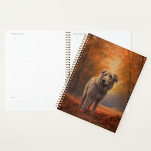 Wolfhound im Herbst Leaves Fall Inspiriert Planer