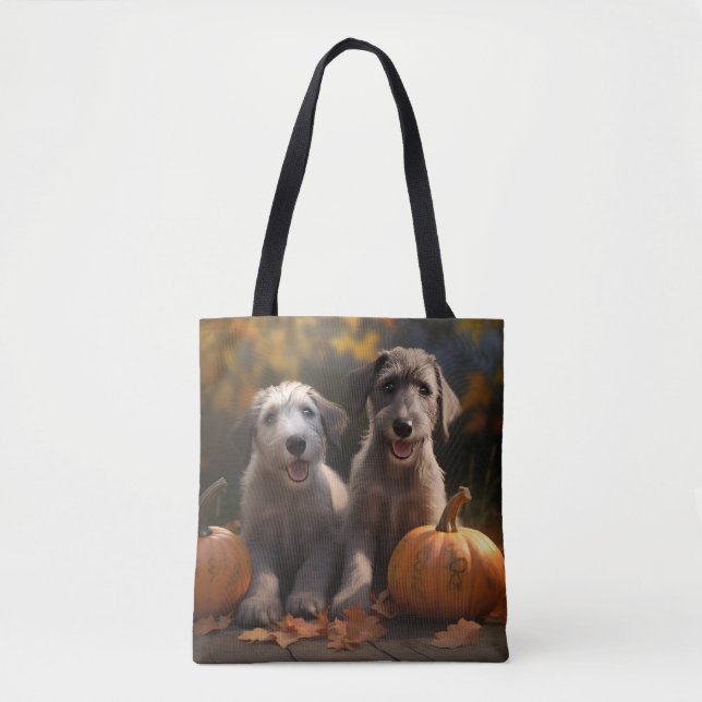 Wolfhound Welpe Herbst Delight Pumpkin (Vorderseite)