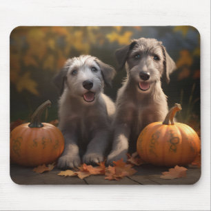 Wolfhound Welpe Herbst Delight Pumpkin Mousepad