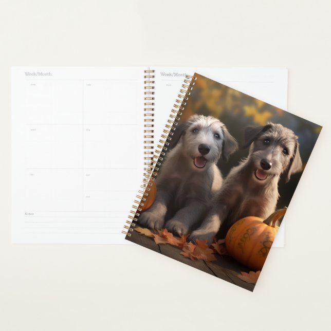 Wolfhound Welpe Herbst Delight Pumpkin Planer (Anzeige)
