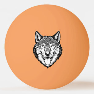 Wolfkopf von vorne tischtennisball