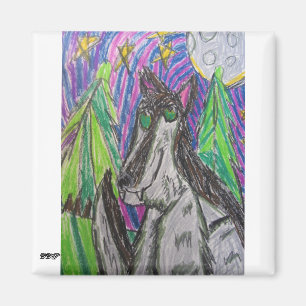 Wolfkunst 1 magnet