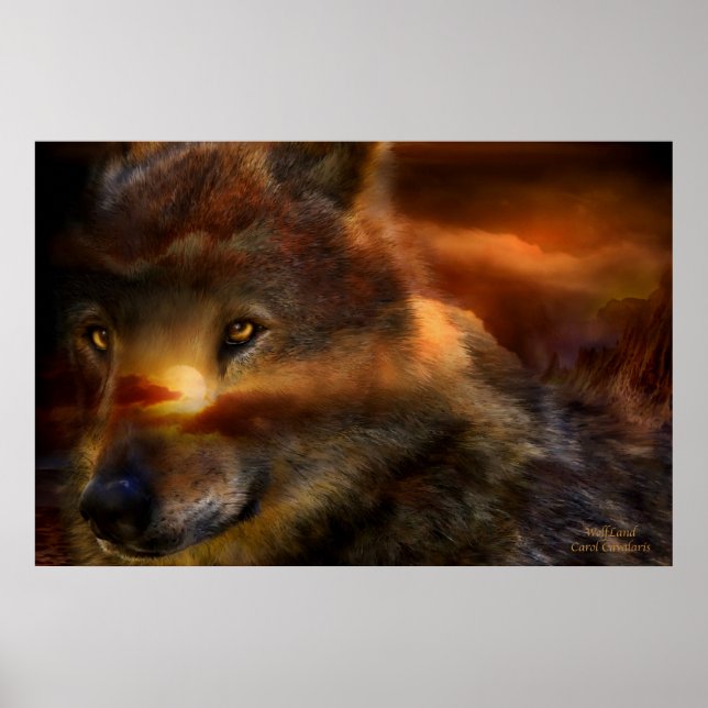 WolfLand Art Poster/Print Poster (Vorne)