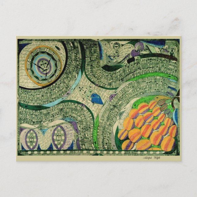 Wölfli "Saint Mary Castle" Kunst, Dichtung und Mus Postkarte (Vorderseite)
