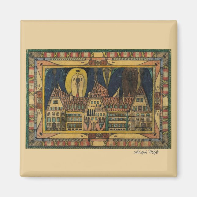 Wölfli "Waldau" Kunst, Dichtung und Musik Magnet (Vorne)