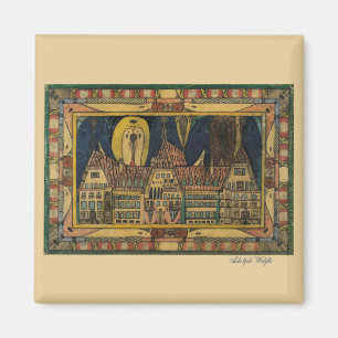 Wölfli "Waldau" schöne Kunst Magnet