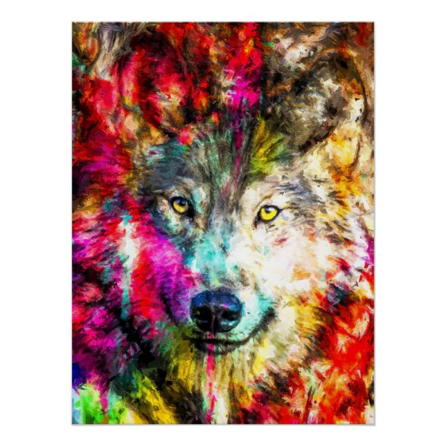 Wolfmalerei Poster (Vorderseite)