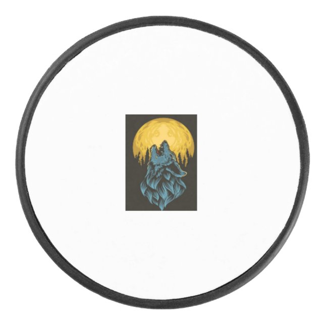 Wolfmond Eishockey Puck (Vorderseite)