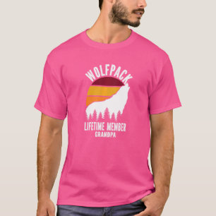 Wolfpack Lifetime Member Großpa Wolf Familienmatte T-Shirt