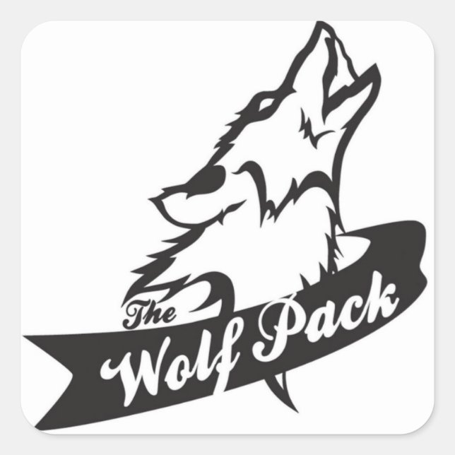 WolfPack-Sticker Quadratischer Aufkleber (Vorderseite)