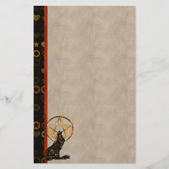 WolfPentagram Briefpapier (Vorderseite)