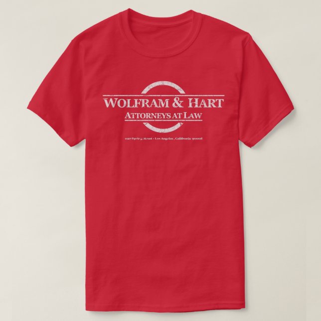 Wolfram Hart Rechtsanwälte T-Shirt (Design vorne)