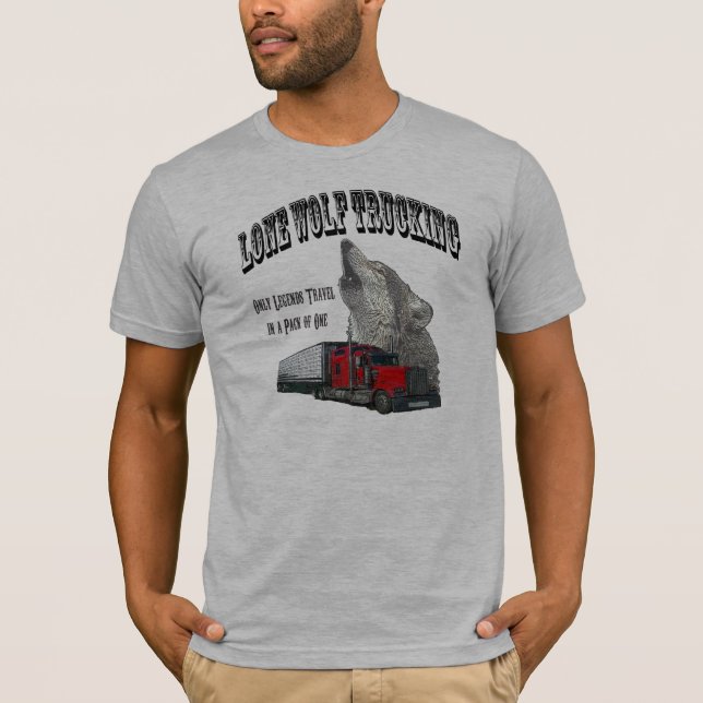 Wolfs-LKW-Transport T-Shirt (Vorderseite)