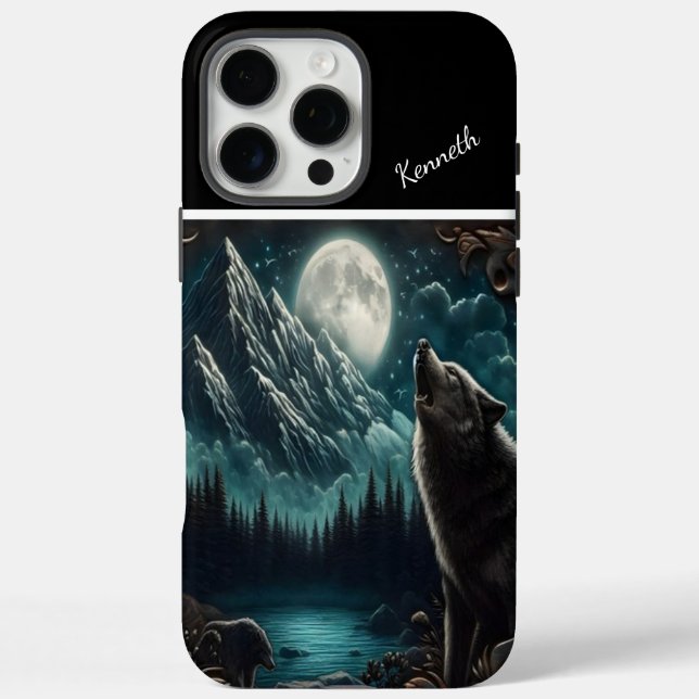 Wolfs Mondlicht-Serenade Case-Mate iPhone Hülle (Rückseite)