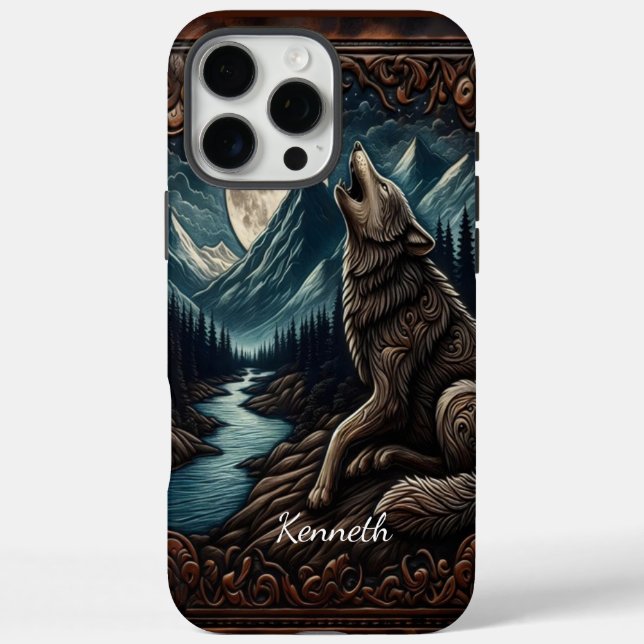 Wolfs Mondlicht-Serenade Case-Mate iPhone Hülle (Rückseite)