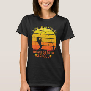 Wolfsbarsch, der Geboren ist, um zu fischen, gezwu T-Shirt