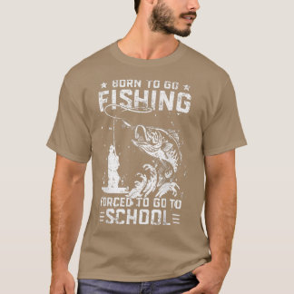 Wolfsbarsch für Männer, die Geboren fischen  T-Shirt