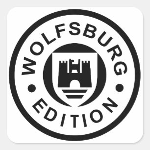 Wolfsburg Edition (schwarz) Quadratischer Aufkleber