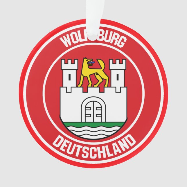 Wolfsburg Round Emblem Ornament (Vorderseite)