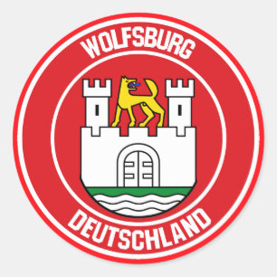 Wolfsburg Round Emblem Runder Aufkleber