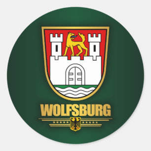 Wolfsburg Runder Aufkleber