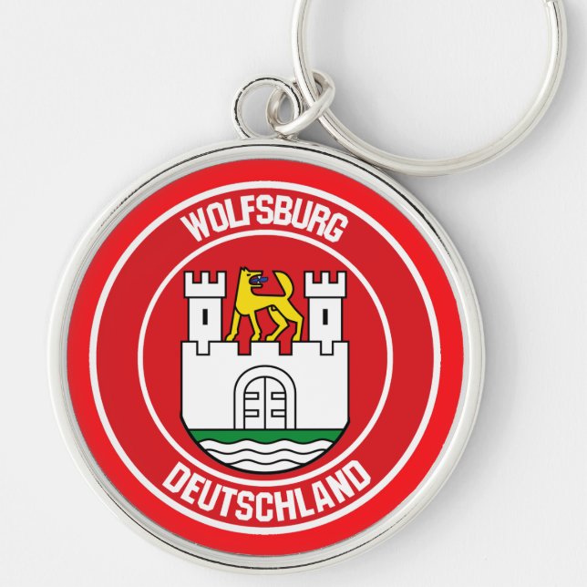Wolfsburger RundEmblem Schlüsselanhänger (Vorne)