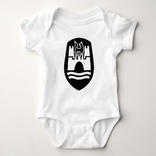 Wolfsburger Wappen (schwarz weiß) Baby Strampler