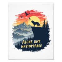 Wolfsgeheul bei Mond allein, aber unaufhaltsam