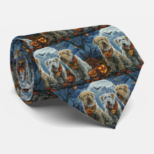 Wolfshund Halloween Gruselig Krawatte